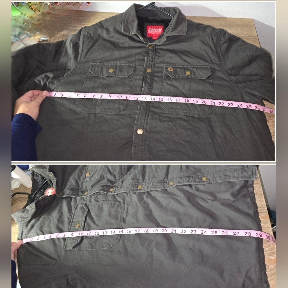 Coleman Heavy Twill Outdoor Padded Insulated Sherpa Lined Jacket Coat Men's XL - Picture 9 of 9